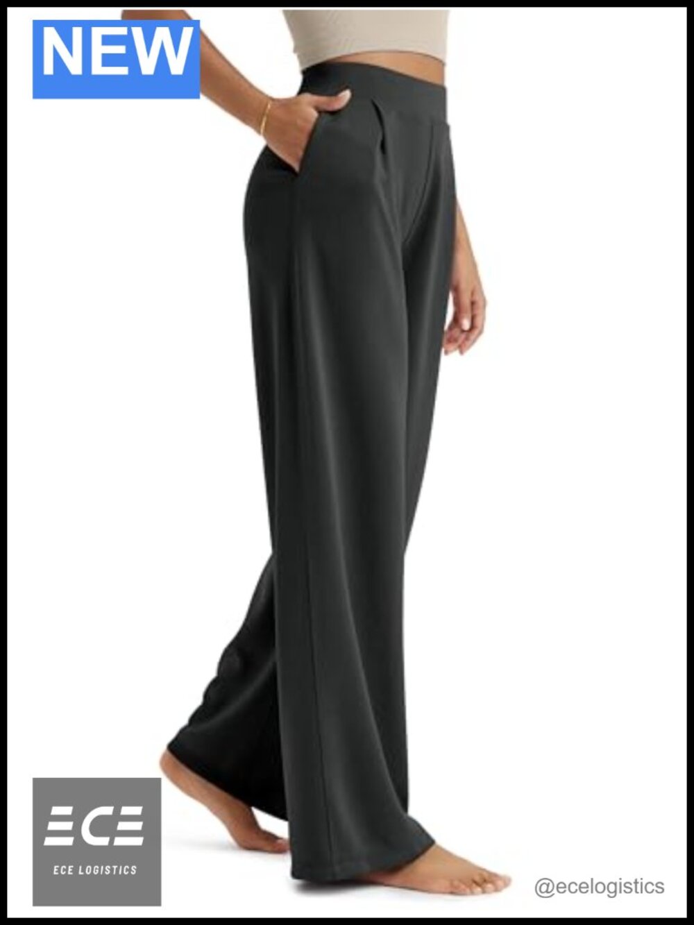 Modal Soft Wide Leg Pants for Women with Pockets